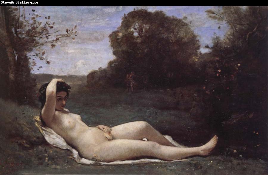 Corot Camille Nymph Reclined